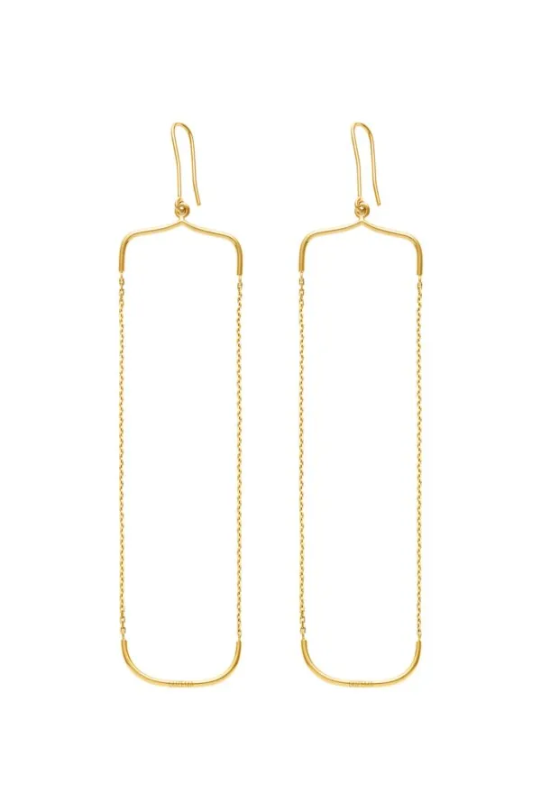 Earrings Hanger earrings, yellow gold for a unique and sophisticated look