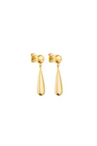 Earrings Long Orb Earrings, yellow gold for stylish and elegant looks