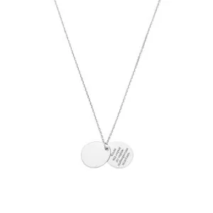 Custom Duo Flat Necklace, white gold