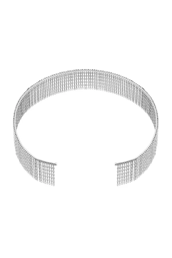 Chokers Bold Chainfall Choker, white gold with a unique touch from Guzema