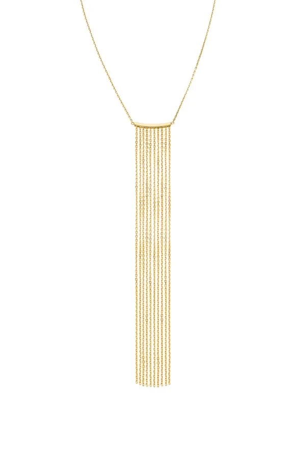 Custom Necklaces Chainfall Necklace, yellow gold for a luxurious style