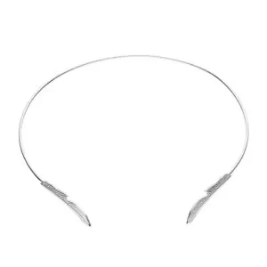 Feather choker, white gold
