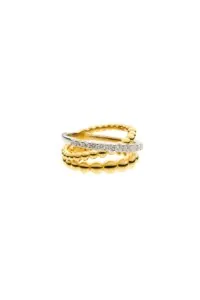 Rings Diagonal Diamond Ring, combined gold with modern design available now