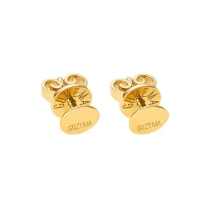 Flat Mini Earrings, yellow gold