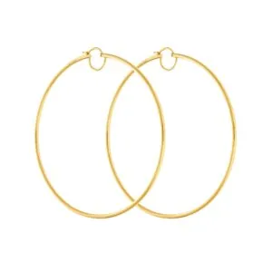 Bold Hoops Earrings, yellow gold