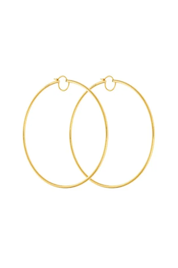 Earrings Bold Hoops Earrings, yellow gold for a unique and sophisticated look