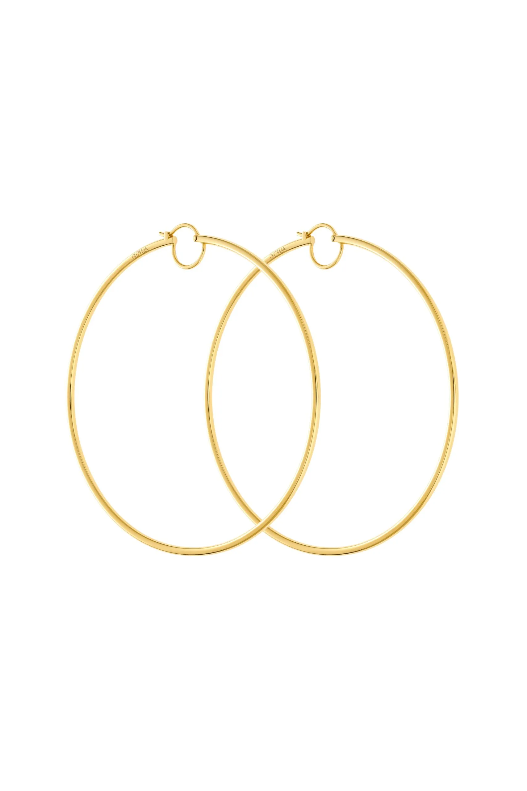 Earrings Bold Hoops Earrings, yellow gold for a unique and sophisticated look