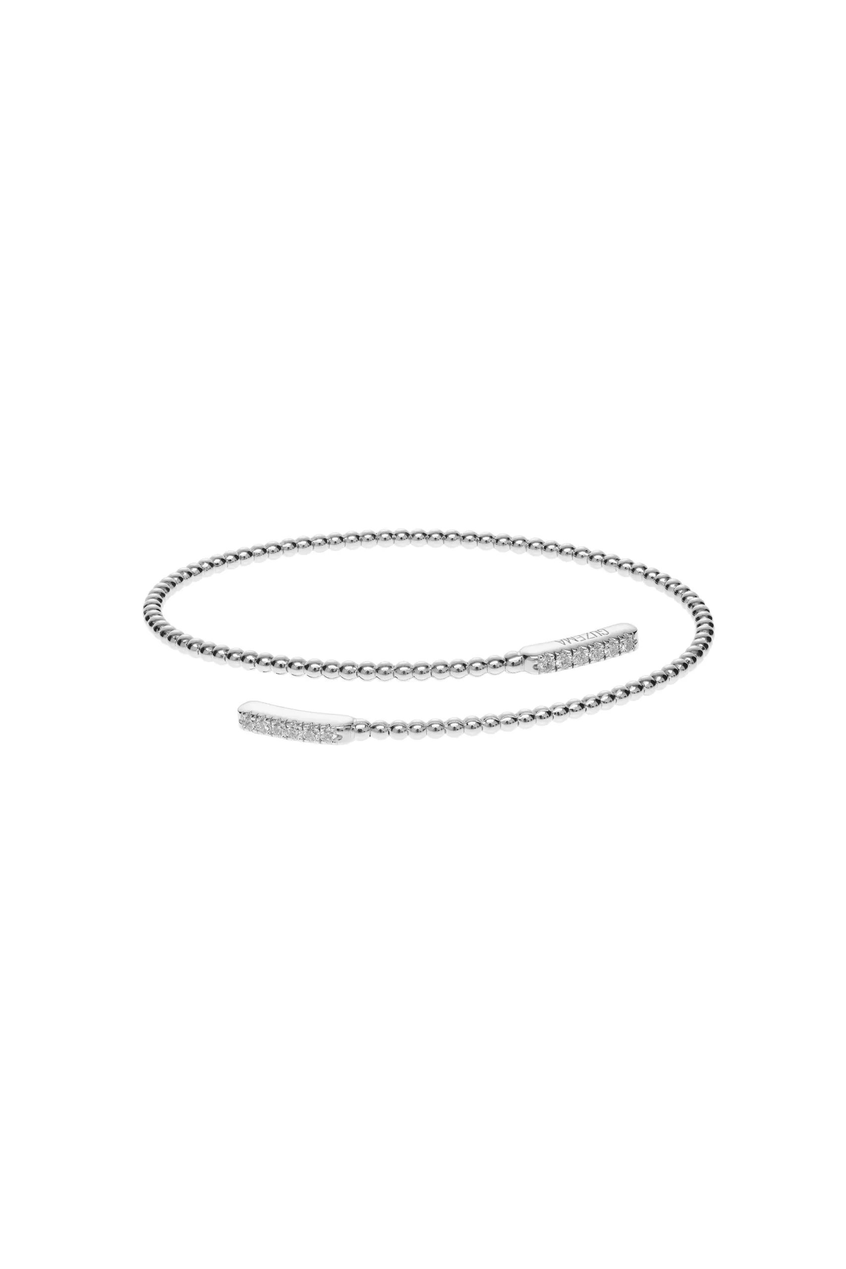 Bracelets Fine Spiral Bracelet, diamonds, white gold with high-end craftsmanship from Guzema