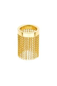 Rings Short Chainfall Ring, yellow gold with luxury craftsmanship from Guzema