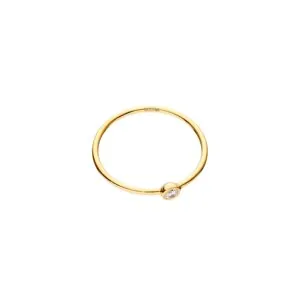 Mono Diamond Ring, yellow gold