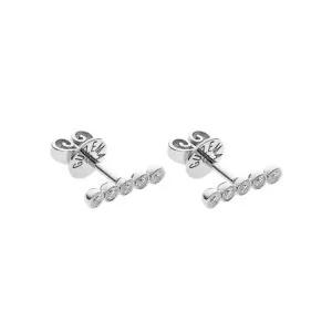 Diamond Line Earrings, white gold