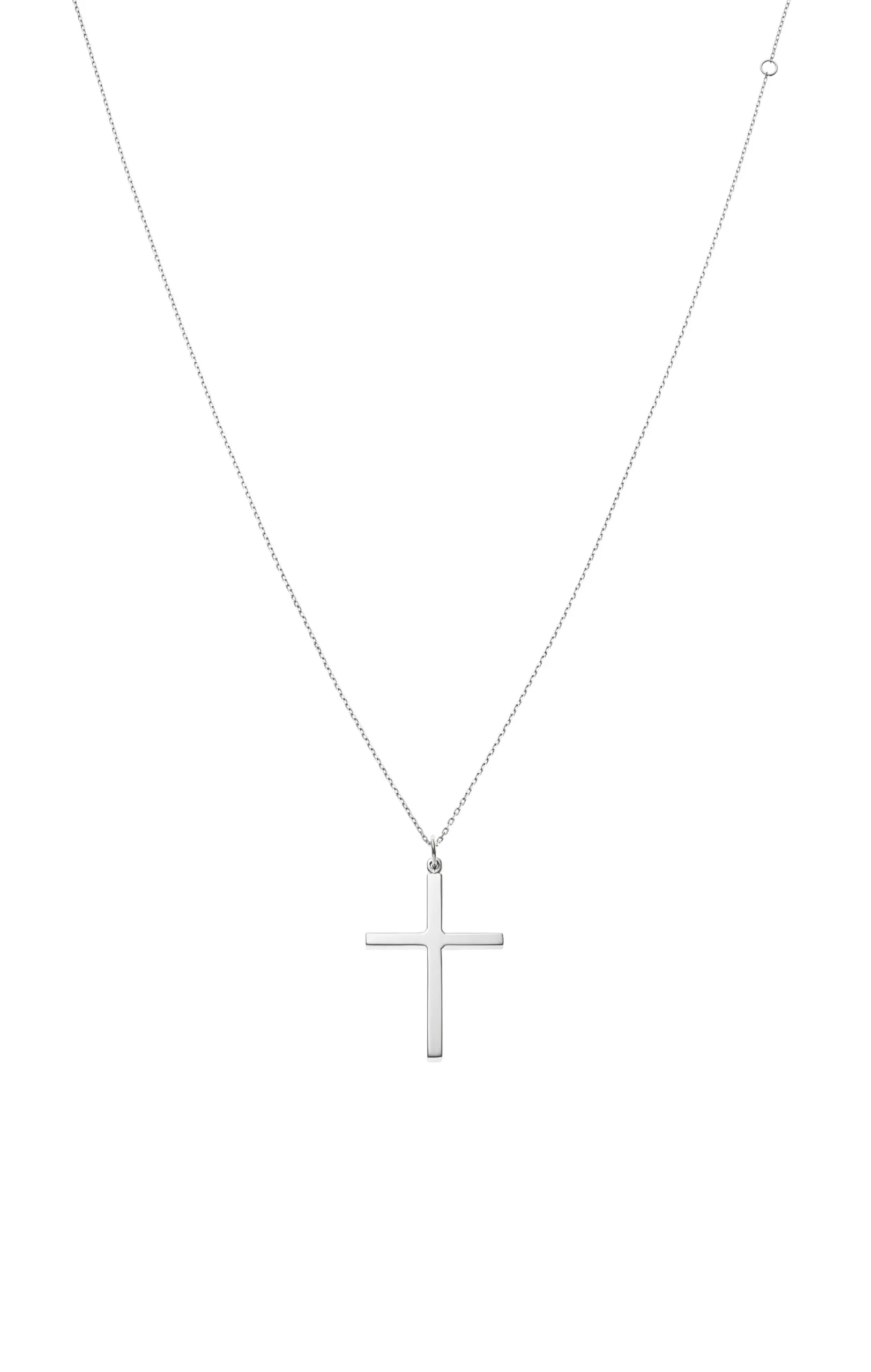 Necklaces Grand Cross, white gold with fast delivery from Guzema