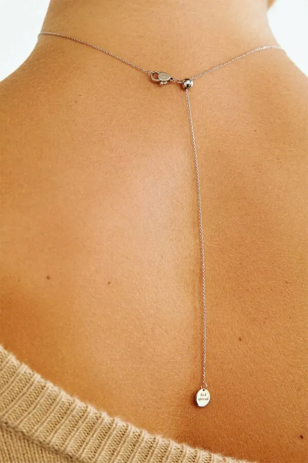 Custom Necklaces Semi-Orb Necklace, white gold for a luxurious style