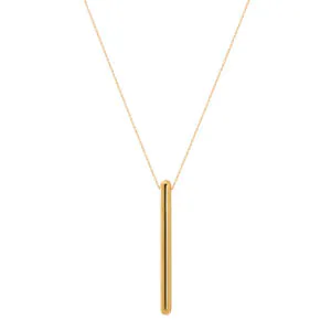 Bold Capsule Necklace, yellow gold