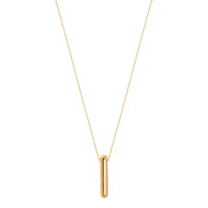 Mini Capsule Necklace, yellow gold
