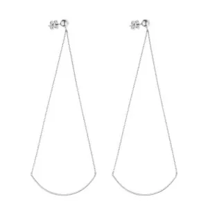 Arch earrings, white gold