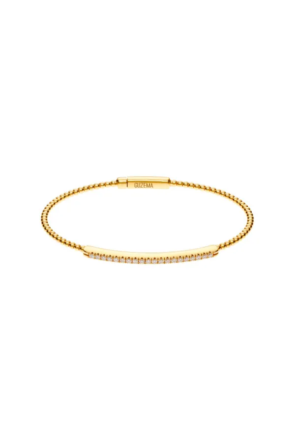Bracelets Bracelet with 19 diamonds, yellow gold for everyday elegance