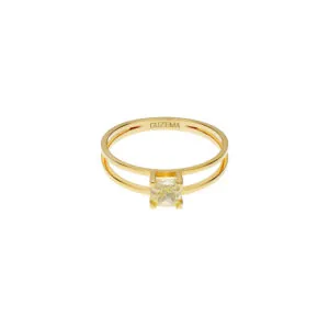 Yellow Diamond Ring, yellow gold