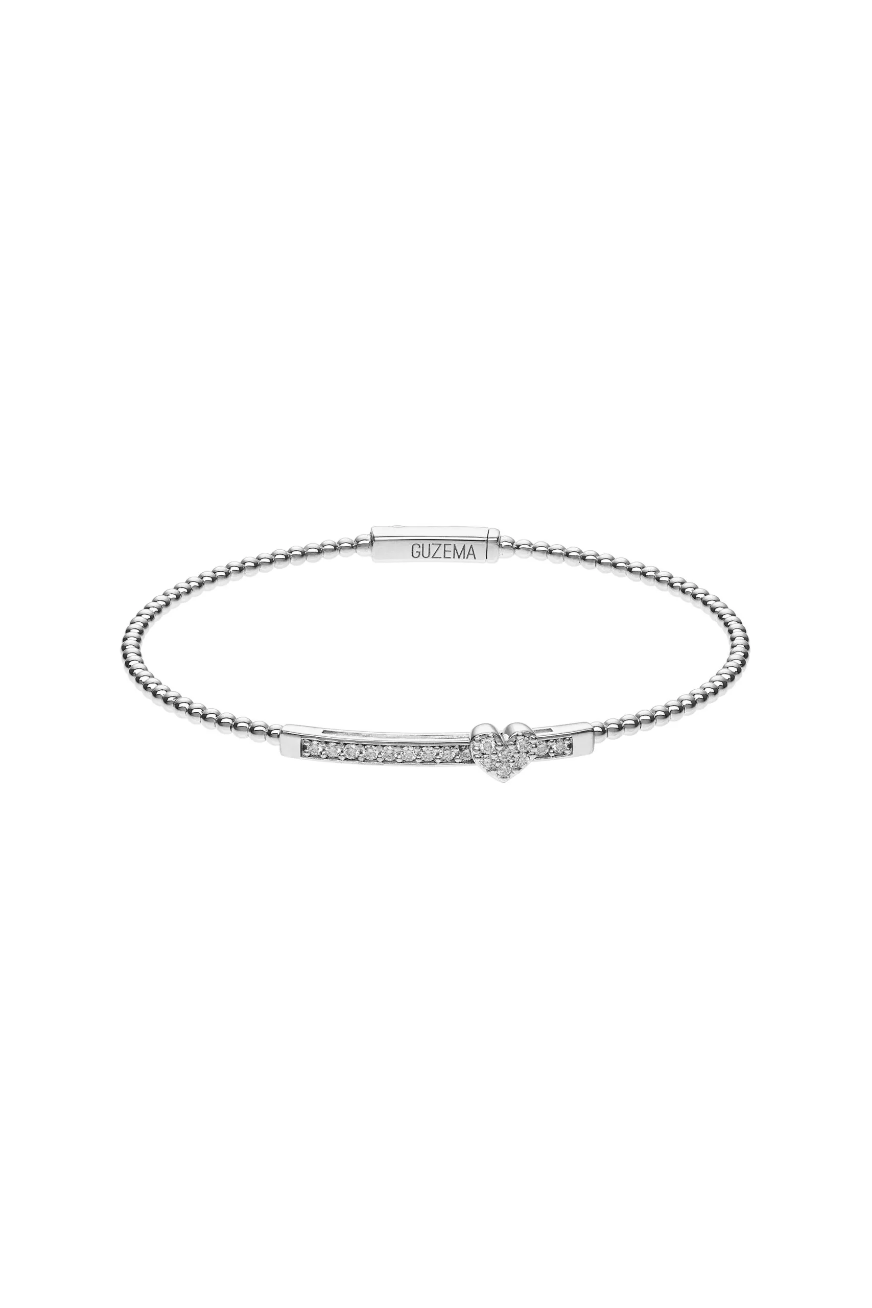 Bracelets Dynamic Heart Bracelet, white gold for everyday elegance
