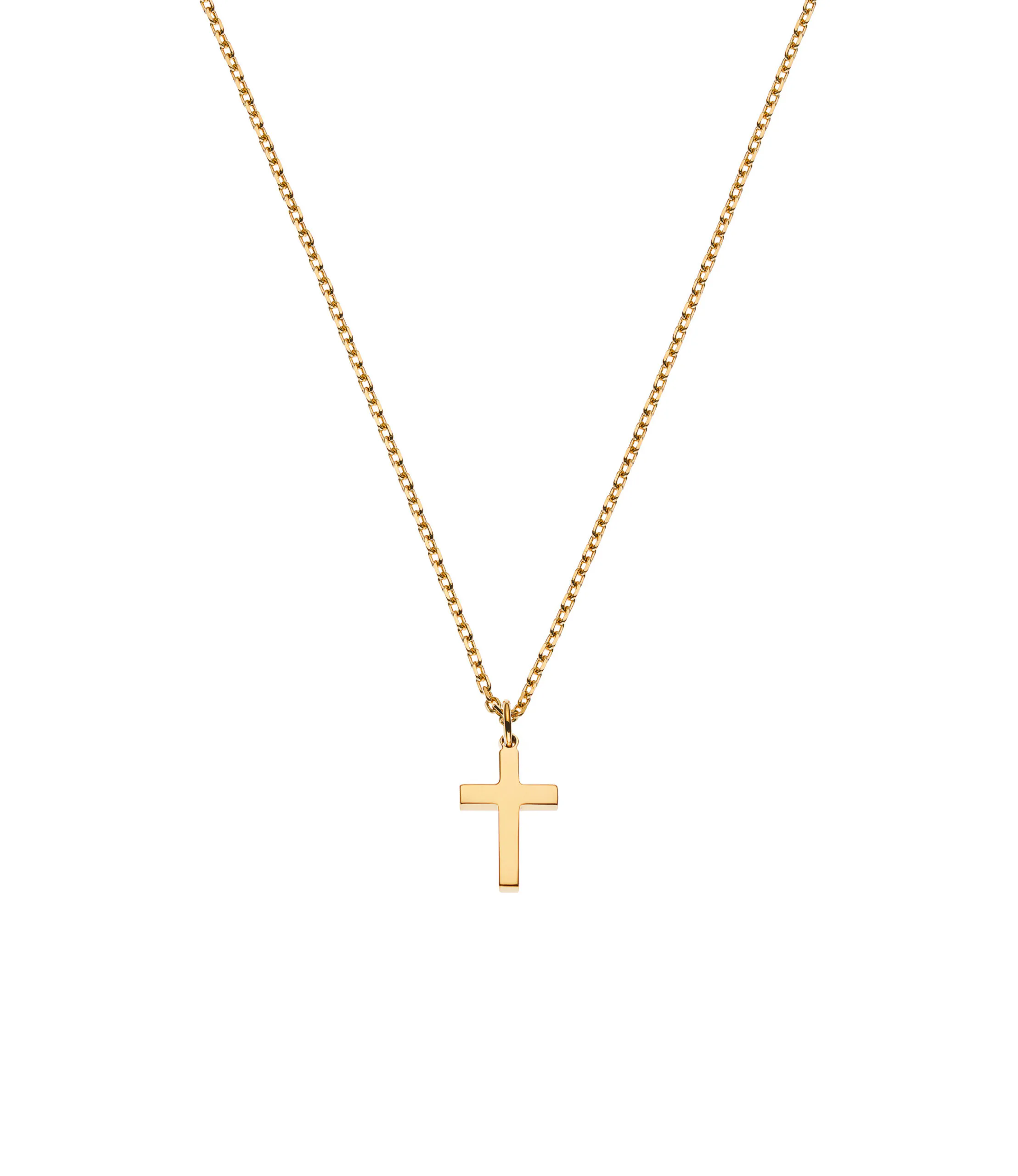 Necklaces Petit Cross, yellow gold with fast delivery from Guzema