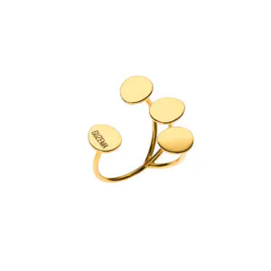 Petal Flat Ring, yellow gold