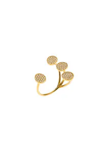 Rings Petal Flat Ring, diamonds, yellow gold with luxury craftsmanship from Guzema