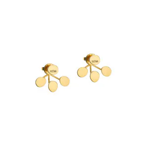 Tetra Flat Earrings, yellow gold