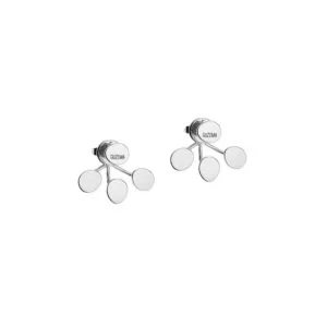 Tetra Flat Earrings, white gold