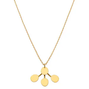 Petal Flat Necklace, yellow gold