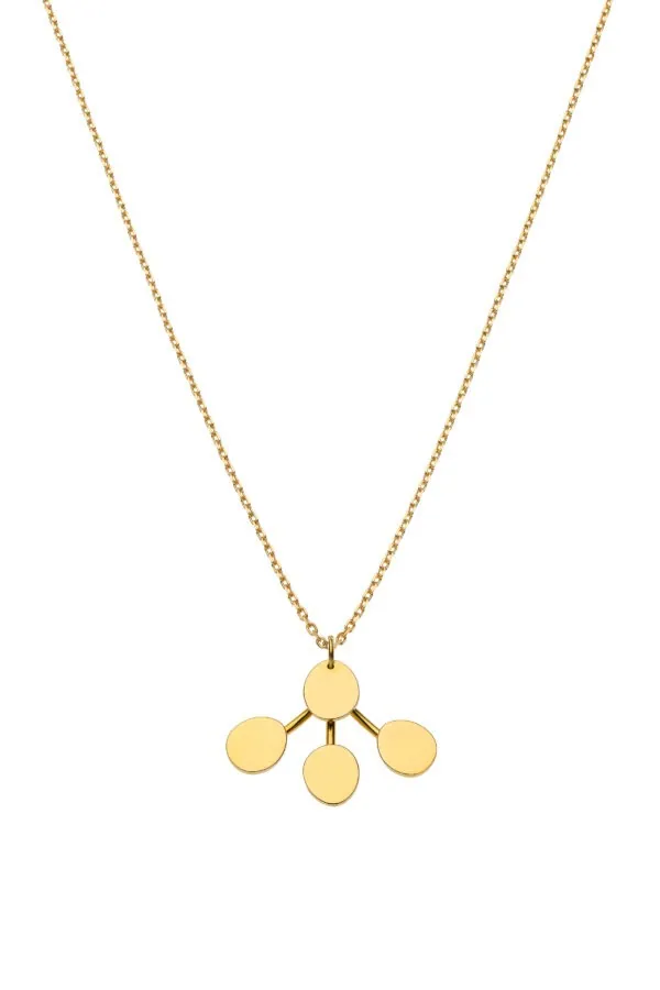 Custom Necklaces Petal Flat Necklace, yellow gold for a luxurious style