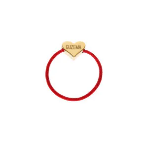 Heart Cord ring, yellow gold
