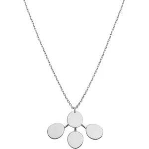 Petal Flat Necklace, white gold