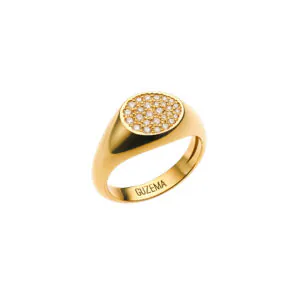 Signet Ring, diamonds, yellow gold