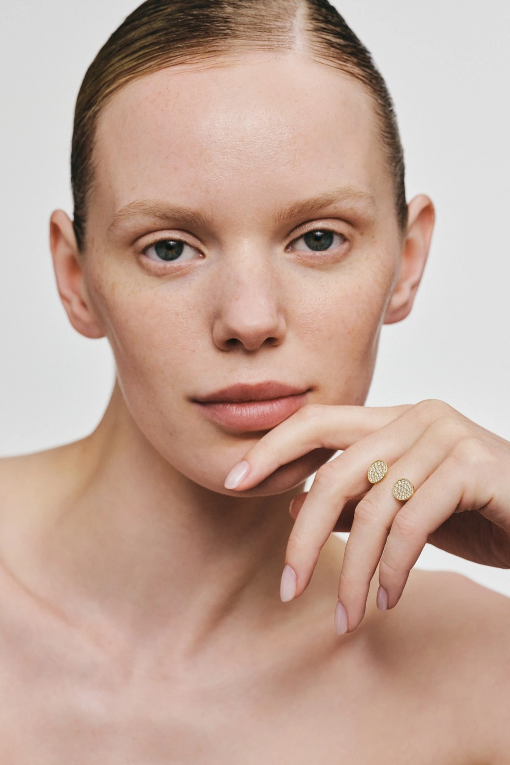 Rings Duo Flat Ring, diamonds, yellow gold with luxury craftsmanship from Guzema