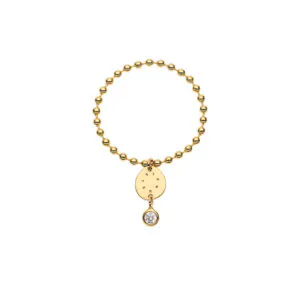 Solo Diamond Eternal Flat Ring, yellow gold