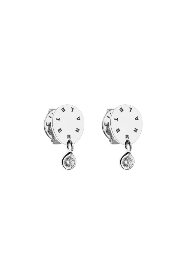 Earrings Solo Diamond Eternal Earrings, white gold with timeless design by Guzema