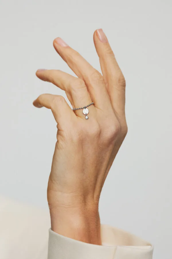 Rings Solo Diamond Eternal Flat Ring, white gold with luxury craftsmanship from Guzema