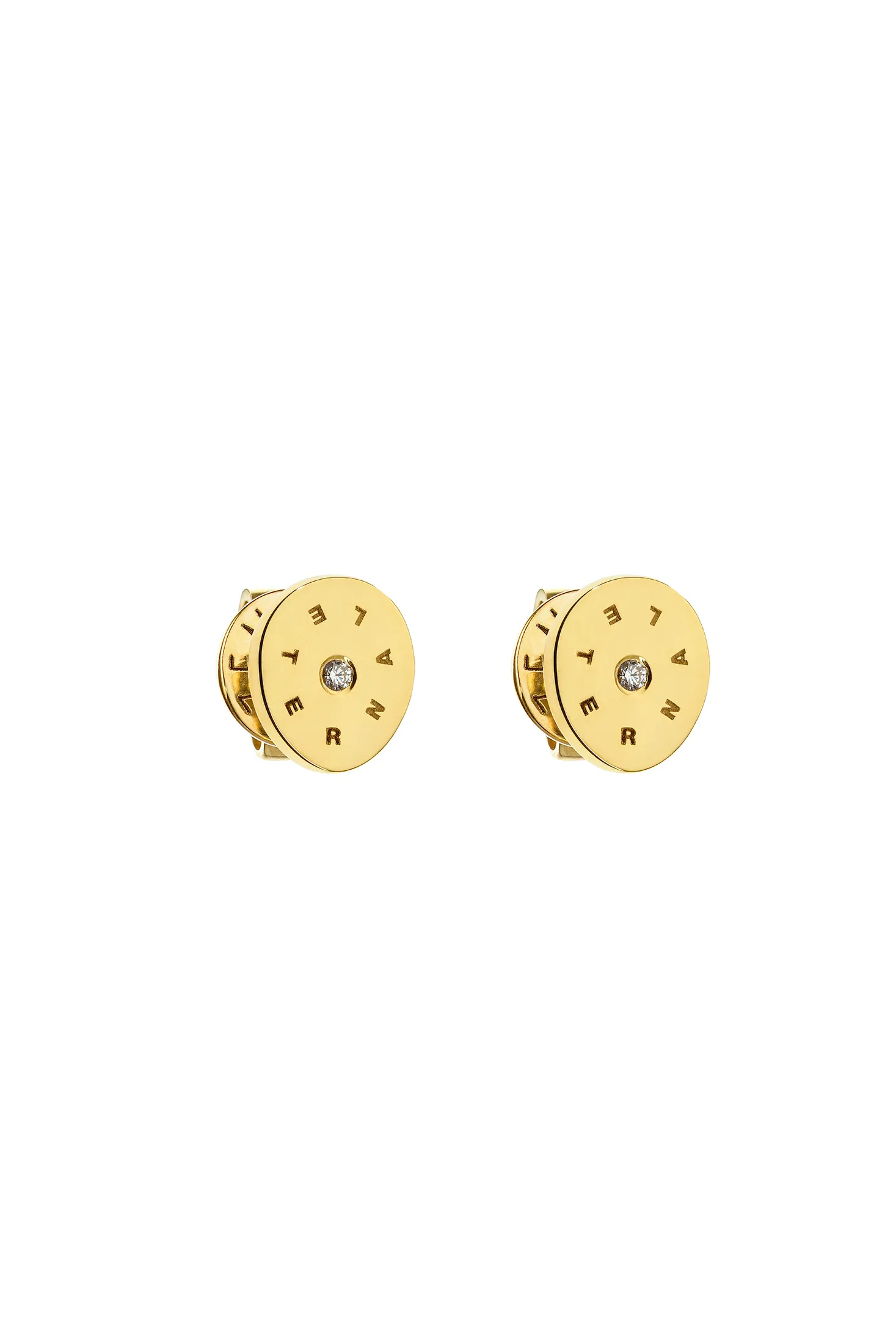 Earrings Flat Eternal Earrings, diamonds, yellow gold for a unique and sophisticated look