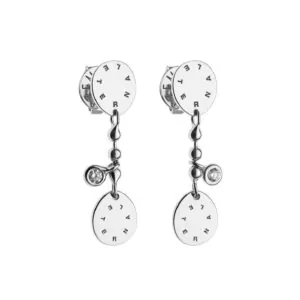 Duo Flat Eternal Earrings, diamonds, white gold