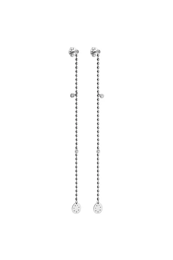 Earrings Lata Chain Eternal Earrings, diamonds, white gold for stylish and elegant looks