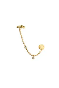 Earrings Duo Diamonds Eternal Cuff-Earring, yellow gold for a unique and sophisticated look