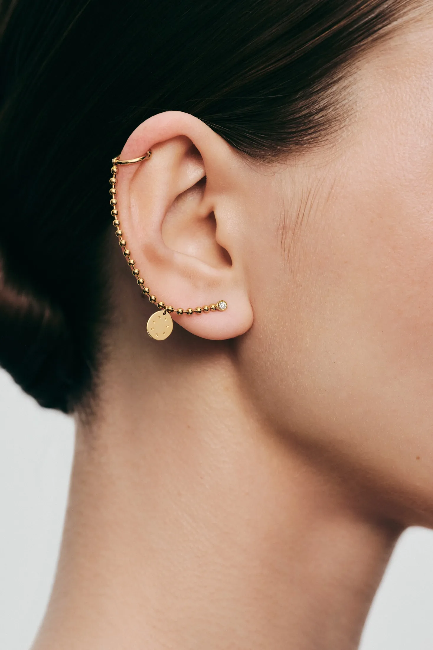 Earrings Solo Diamond Eternal Cuff-Earring, yellow gold for stylish and elegant looks