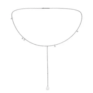 Solo Flat Eternal Necklace, diamonds, white gold