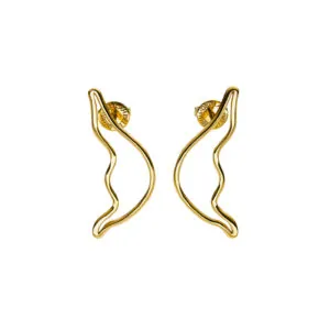 Alas Earrings, yellow gold