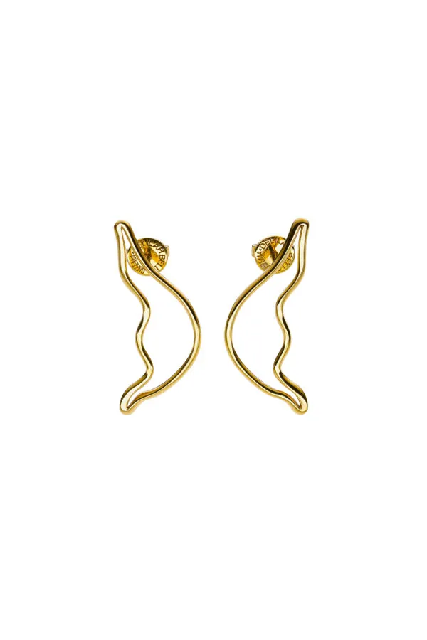 Earrings Alas Earrings, yellow gold for stylish and elegant looks
