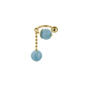 Celestial Blue Ear Cuff, yellow gold