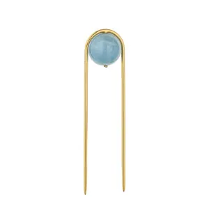 Celestial Blue Hairpin, yellow gold