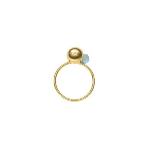 Celestial Blue Ring, yellow gold