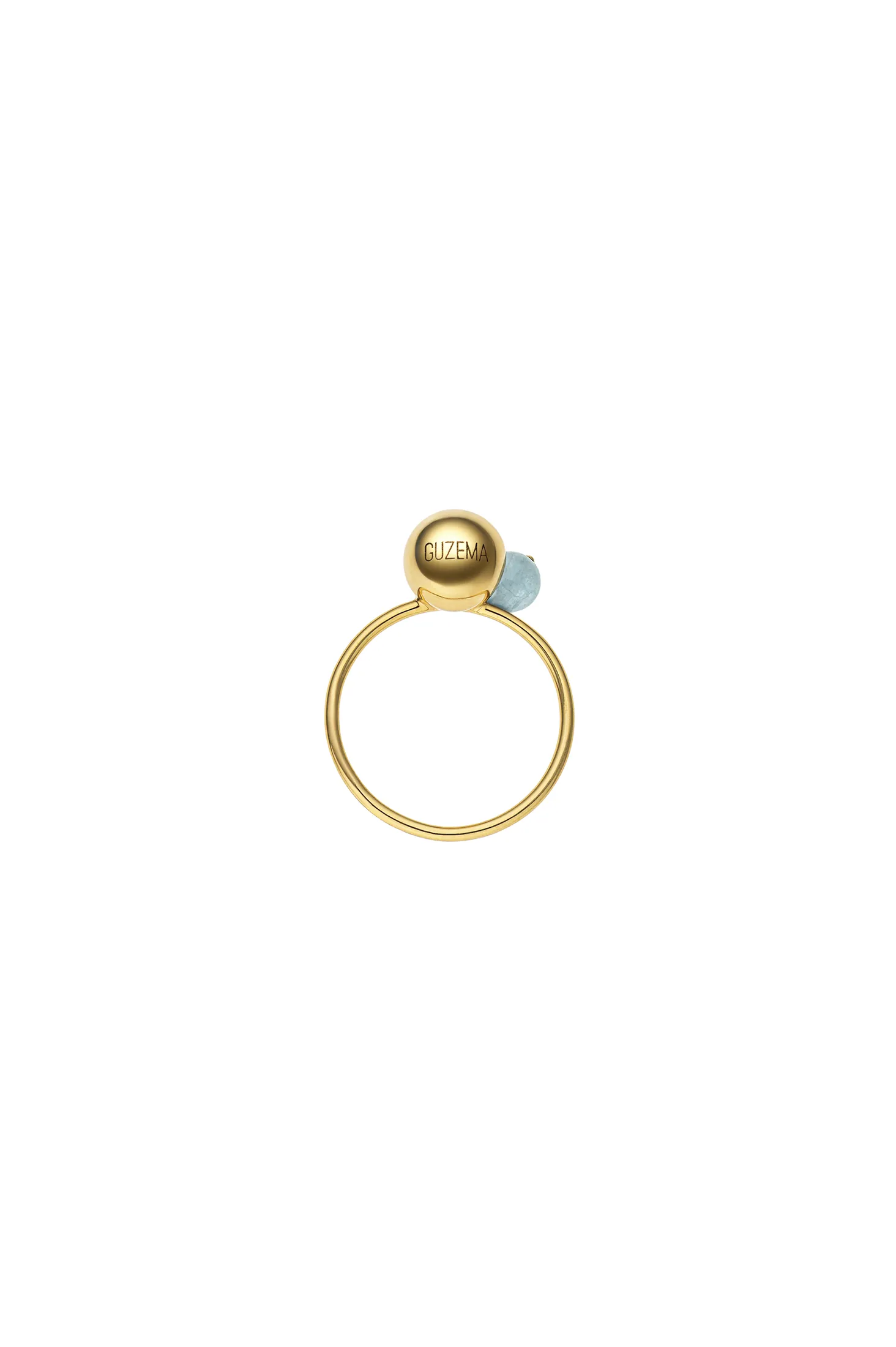 Rings Celestial Blue Ring, yellow gold with luxury craftsmanship from Guzema