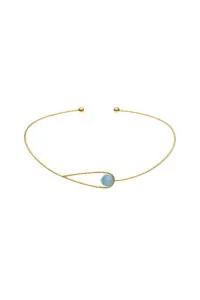 Chokers Celestial Blue Necklace, yellow gold with a unique touch from Guzema